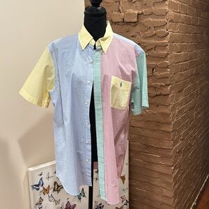 Polo Ralph Lauren Striped short sleeve Shirt men size Large